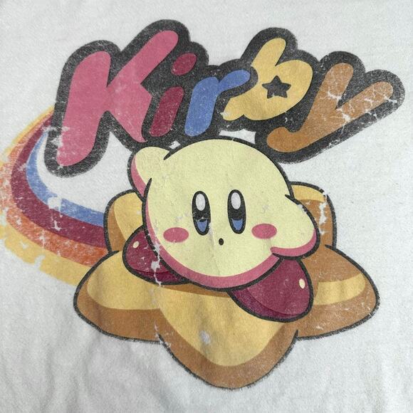 Kirby Retro Rainbow Star Graphic T-Shirt Men’s Size L Nintendo HAL Laboratory - Picture 4 of 12